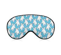Patrón de oso polar Máscara para dormir con los ojos vendados Cubierta linda para sombra de ojos con correa ajustable para mujeres Hombres Noche
