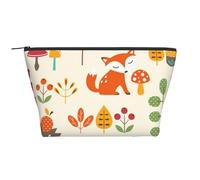 Patrón De Otoño con Búho Zorro Ardilla Aves Animal Print, Bolsa de artículos de tocador Bolsa de Maquillaje Bolsa de cosméticos Bolsa de artículos de tocador de Viaje portátil