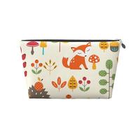 Patrón De Otoño con Búho Zorro Ardilla Aves Animal Print, Bolsa de artículos de tocador Bolsa de Maquillaje Bolsa de cosméticos Bolsa de artículos de tocador de Viaje portátil