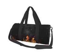 Patrón de Parrilla de carbón llameante, Bolsa de Viaje de Gran Capacidad, Bolso Redondo, Bolsa de Viaje Deportiva, Bolsa de Mano, Bolsa de Fitness