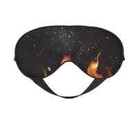 Patrón de parrilla de carbón llameante, Cubreojos completos Antifaz bloqueador de luz Antifaz para dormir Antifaz suave con los ojos vendados Noche