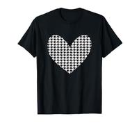 Patrón de pata de gallo con corazón de moda / diseño de San Valentín Camiseta