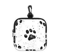 Patrón de Pata de Perro,Bolsa de Almacenamiento Cuadrada con Cremallera, Monedero de Neopreno, Carteras pequeñas, Monedero pequeño, Monedero