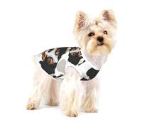 Patrón de Patas de Perro Boyero de Berna,Camiseta de algodón sin Mangas para Mascotas, Chaleco Transpirable, Suave y elástico para Cachorros,M