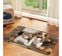 Patrón de Patas de Perro Boyero de Berna,Tapete Impermeable para Comida de Mascotas, manteles Individuales para Comida y Agua para Perros y Gatos, tapetes de Cuero sintético para Comida.,40x60cm