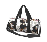 Patrón De Patas De Perro Perro De Montaña De Berna, Bolsa de Viaje de Gran Capacidad, Bolso Redondo, Bolsa de Viaje Deportiva, Bolsa de Mano, Bolsa de Fitness