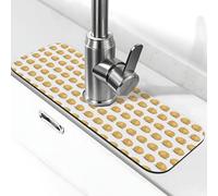 Patrón de patatas Dibujos Animados Grifo Esterilla para Fregadero de Cocina, Alfombrilla de Escurrir para Fregadero de Cocina, Antisalpicaduras, Absorbente, Secado rápido, Fregadero de Cocina