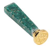Patrón de Patrón Exquisito de Cera Chaleco de Aleación Premium Resin, Tarjetas, Sobres, Proyectos de Bricolaje, en una Caja Ideal, Satisfacción (K02-caja marrón mango cuadrado oro verde)
