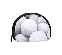 Patrón de Pelotas de Golf 3D, Bolsa de Maquillaje de Concha de Billetera, Bolsa de Almacenamiento para Mujer, Monedero pequeño, Bolsa de Cambio de Concha