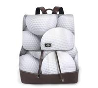 Patrón de pelotas de golf en 3D,Mochila para mujer, impermeable, ligera, de piel sintética, moderna, para viajes.