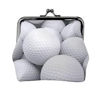 Patrón de Pelotas de Golf en 3D,Monedero de Piel sintética, Carteras pequeñas, Monedero con Cierre de Broche
