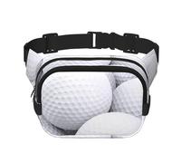 Patrón de Pelotas de Golf en 3D,Riñonera Cuadrada de Doble Capa, Bolso de Viaje, Bolso Informal para el Pecho.