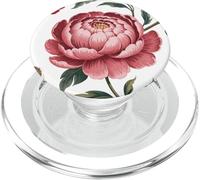 Patrón de peonía Lindo Verano Floral Rosa y peonía PopSockets PopGrip para MagSafe