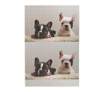 Patrón de Perro Bulldog Francés, Rompecabezas de 1000 Piezas, Rompecabezas de Madera para Toda la Familia, decoración de Pared para Adultos y Adolescentes.