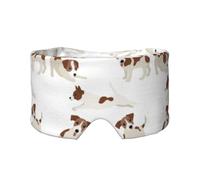 Patrón de perro Jack Russell Terrier,Máscara para ojos con bloqueo de luz y protección ocular completa para dormir, orejeras y ojos.
