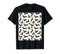 Patrón de Perro Salchicha, Amante de los Perros Doxie Negro y marrón Camiseta