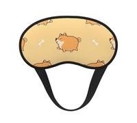 Patrón de perro Shiba Inu gordo estilo anime, Cubiertas oculares completas, antifaces para dormir que bloquean la luz, orejeras opacas para dormir
