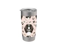 Patrón de perros hermosos Springer Spaniel Inglés Perro Vaso térmico de acero inoxidable de doble pared