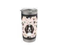 Patrón de perros hermosos Springer Spaniel Inglés Perro Vaso térmico de acero inoxidable de doble pared