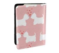 Patrón de Perros Westie, Funda para Pasaporte Cartera de Viaje de Cuero PU Funda para Pasaporte Fundas para Pasaporte 6,5 Pulgadas
