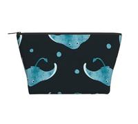 Patrón de pez mantarraya, Bolsa de artículos de tocador Bolsa de Maquillaje Bolsa de cosméticos Bolsa de artículos de tocador de Viaje portátil