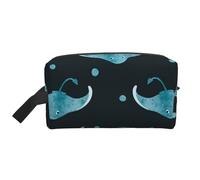 Patrón de pez mantarraya, Bolsa de Maquillaje Bolsa de cosméticos Bolsa de artículos de tocador de Viaje portátil Organizador de Bolsa de Maquillaje