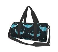 Patrón de pez mantarraya, Bolsa de Viaje de Gran Capacidad, Bolso Redondo, Bolsa de Viaje Deportiva, Bolsa de Mano, Bolsa de Fitness