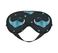Patrón de pez mantarraya, Cubreojos completos Antifaz bloqueador de luz Antifaz para dormir Antifaz suave con los ojos vendados Noche