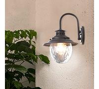 Patrón de piedra Pantalla de cristal Transmisión de luz Apliques de pared Luces Lámpara de pared impermeable y resistente a la lluvia para exteriores Luminaria exterior industrial rústica retro Ilumin