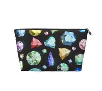 Patrón de Piedras Preciosas de Colores, Bolsa de artículos de tocador Bolsa de Maquillaje Bolsa de cosméticos Bolsa de artículos de tocador de Viaje portátil