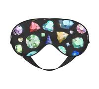 Patrón de piedras preciosas de colores, Cubreojos completos Antifaz bloqueador de luz Antifaz para dormir Antifaz suave con los ojos vendados Noche