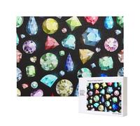 Patrón de Piedras Preciosas de Colores,Rompecabezas de Madera de 500 Piezas, Juego Familiar, Rompecabezas para Adultos, Adolescentes, decoración del hogar