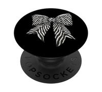 Patrón de Piel de Animal de Cebra Lindo Disfraz niña Coqueta Arco PopSockets PopGrip Adhesivo