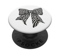 Patrón de Piel de Animal de Cebra Lindo Disfraz niña Coqueta Arco PopSockets PopGrip Adhesivo