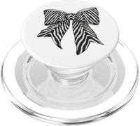 Patrón de Piel de Animal de Cebra Lindo Disfraz niña Coqueta Arco PopSockets PopGrip para MagSafe