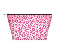 Patrón de Piel de Leopardo Rosa Brillante, Bolsa de artículos de tocador Bolsa de Maquillaje Bolsa de cosméticos Bolsa de artículos de tocador de Viaje portátil