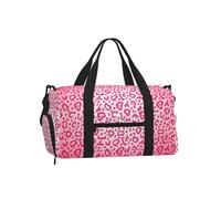 Patrón de Piel de Leopardo Rosa Brillante,Bolso Deportivo Bandolera de Mano, Bolsa de Deporte, Bolsa de Viaje de Gran Capacidad para Mujeres y Hombres.