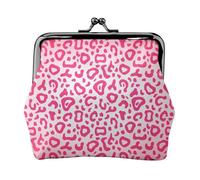 Patrón de Piel de Leopardo Rosa Brillante,Monedero de Piel sintética, Carteras pequeñas, Monedero con Cierre de Broche