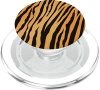 Patrón de Piel de Rayas de Tigre PopSockets PopGrip para MagSafe