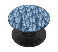 Patrón de Plumas Azul Polvo PopSockets PopGrip Adhesivo