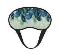 Patrón de plumas de pavo real, Cubiertas oculares completas, antifaces para dormir que bloquean la luz, orejeras opacas para dormir