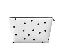 Patrón De Puntos Estampado En Blanco Y Negro, Bolsa de artículos de tocador Bolsa de Maquillaje Bolsa de cosméticos Bolsa de artículos de tocador de Viaje portátil