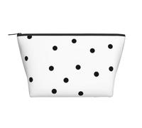 Patrón De Puntos Estampado En Blanco Y Negro, Bolsa de artículos de tocador Bolsa de Maquillaje Bolsa de cosméticos Bolsa de artículos de tocador de Viaje portátil