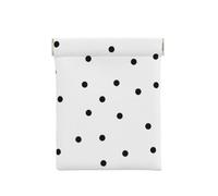 Patrón De Puntos Estampado En Blanco Y Negro, Squeeze Top Wallet Bolsa de Almacenamiento para Mujer Monedero pequeño Bolsa de Cambio
