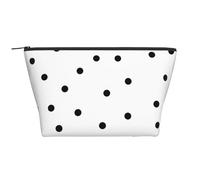 Patrón De Puntos Sin Fisuras En Blanco Y Negro, Bolsa de artículos de tocador Bolsa de Maquillaje Bolsa de cosméticos Bolsa de artículos de tocador de Viaje portátil