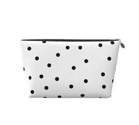 Patrón De Puntos Sin Fisuras En Blanco Y Negro, Bolsa de artículos de tocador Bolsa de Maquillaje Bolsa de cosméticos Bolsa de artículos de tocador de Viaje portátil