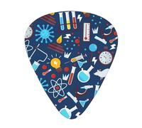 Patrón de química,12 púas de guitarra, 3 grosores diferentes para guitarra acústica, bajo y ukelele