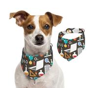 Patrón de química científica,Pañuelos de algodón para Perros, Bufandas Ajustables para Mascotas,L