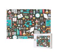 Patrón de química científica,Rompecabezas de Madera de 300 Piezas, Juego Familiar, Rompecabezas para Adultos, Adolescentes, decoración del hogar