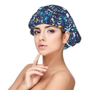 Patrón de química,Gorro de dormir de satén para adultos - Gorro de dormir elástico para mujer, cubrecabello nocturno